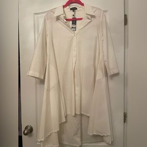 White Button down shirt dress
